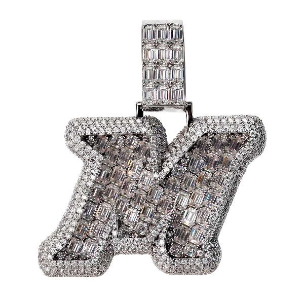 Moissanite Mini M Pendant