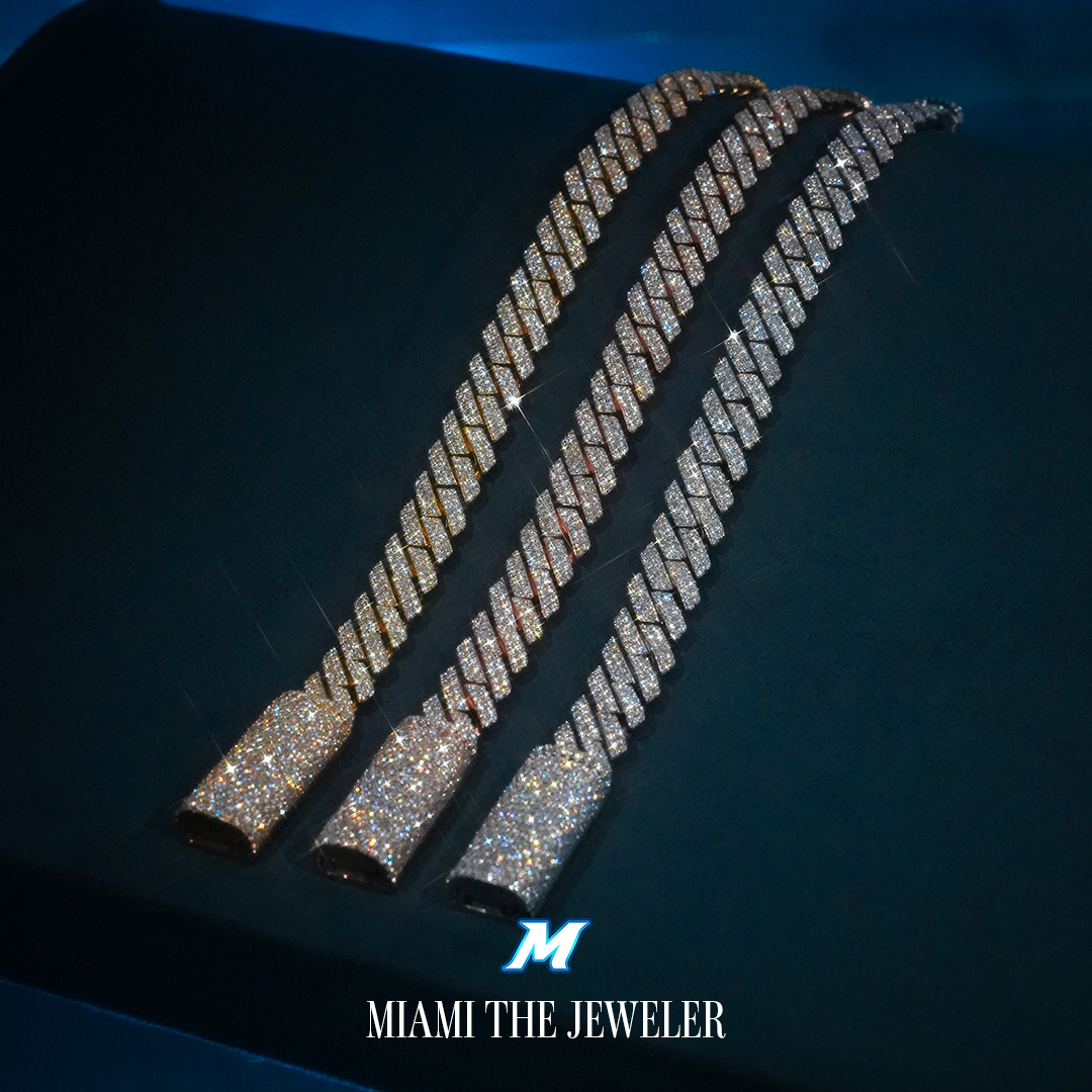 Moissanite Cuban Prong Bracelet [10mm] - Miami The Jeweler