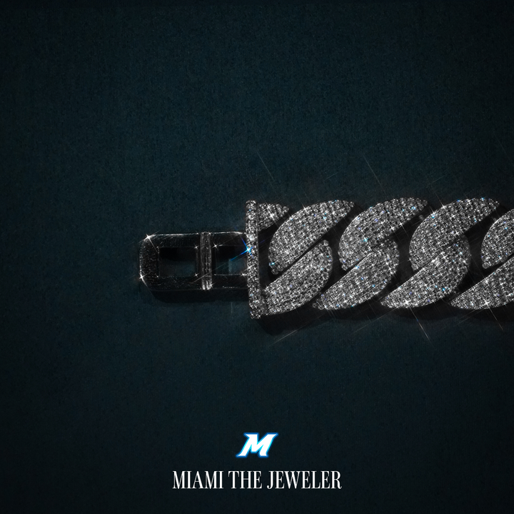 Moissanite Miami Cuban Bracelet [22mm] - Miami The Jeweler