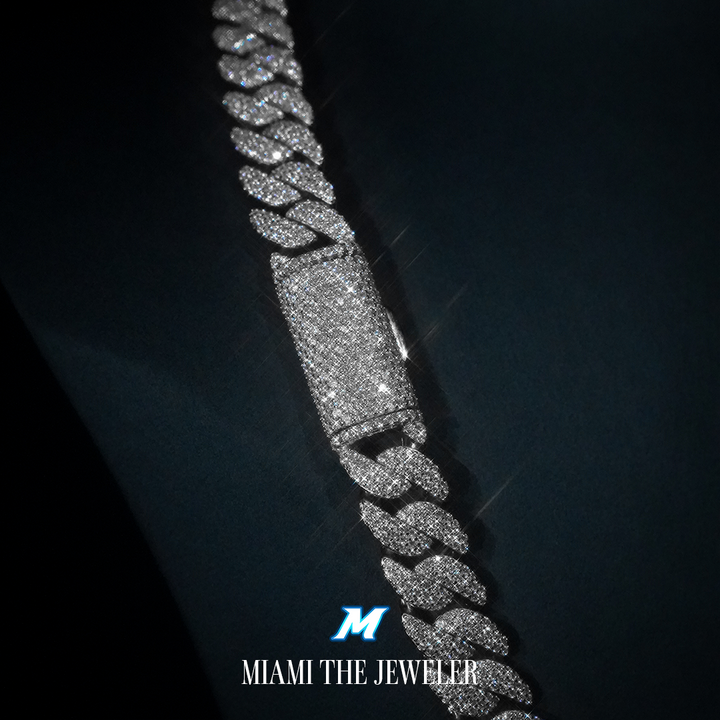 Moissanite Miami Cuban Chain [12mm] - Miami The Jeweler