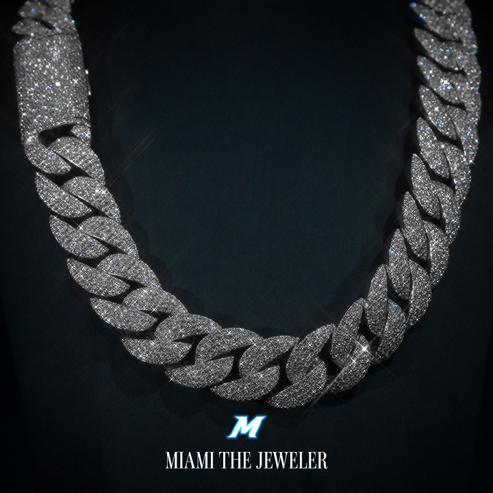 Moissanite Miami Cuban Chain [20mm] - Miami The Jeweler