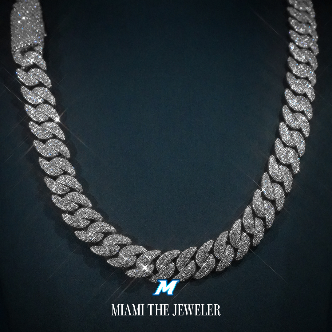 Moissanite Miami Cuban Chain [12mm] - Miami The Jeweler