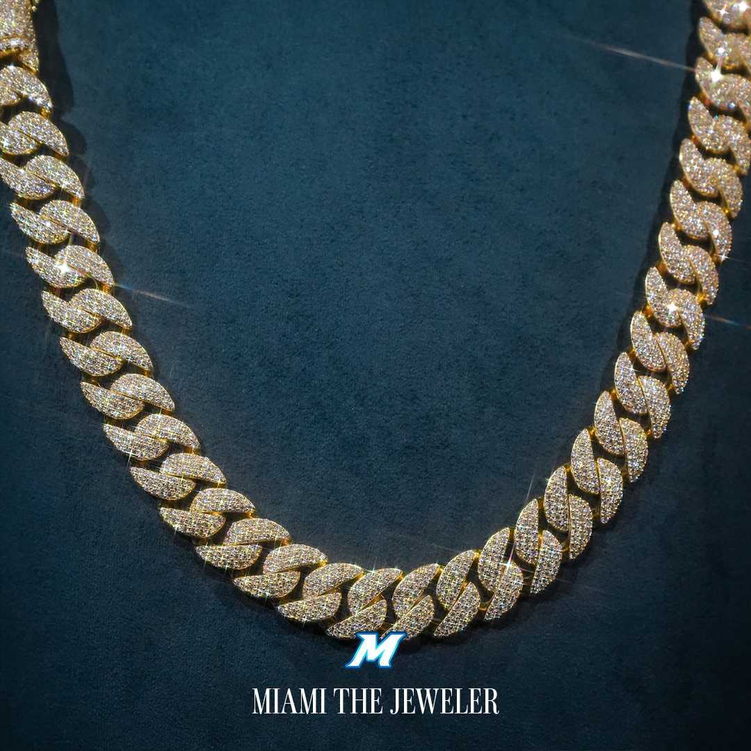Moissanite Miami Cuban Chain [10mm] - Miami The Jeweler
