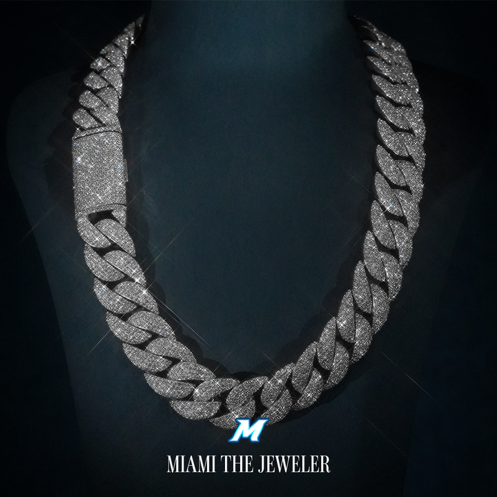 Moissanite Miami Cuban Chain [20mm] - Miami The Jeweler