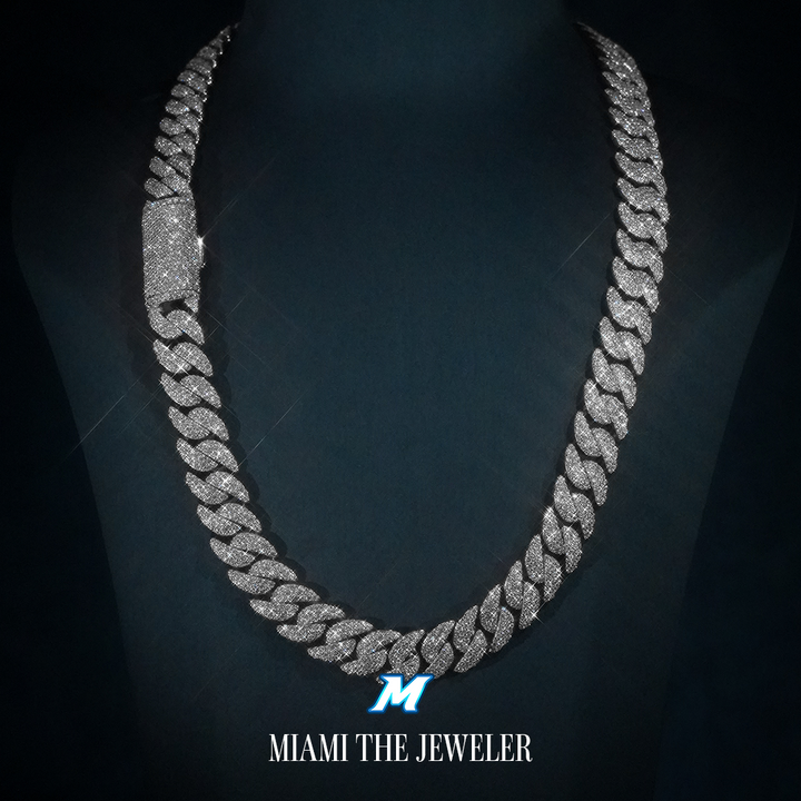 Moissanite Miami Cuban Chain [12mm] - Miami The Jeweler