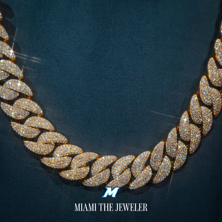 Moissanite Miami Cuban Chain [14mm] - Miami The Jeweler
