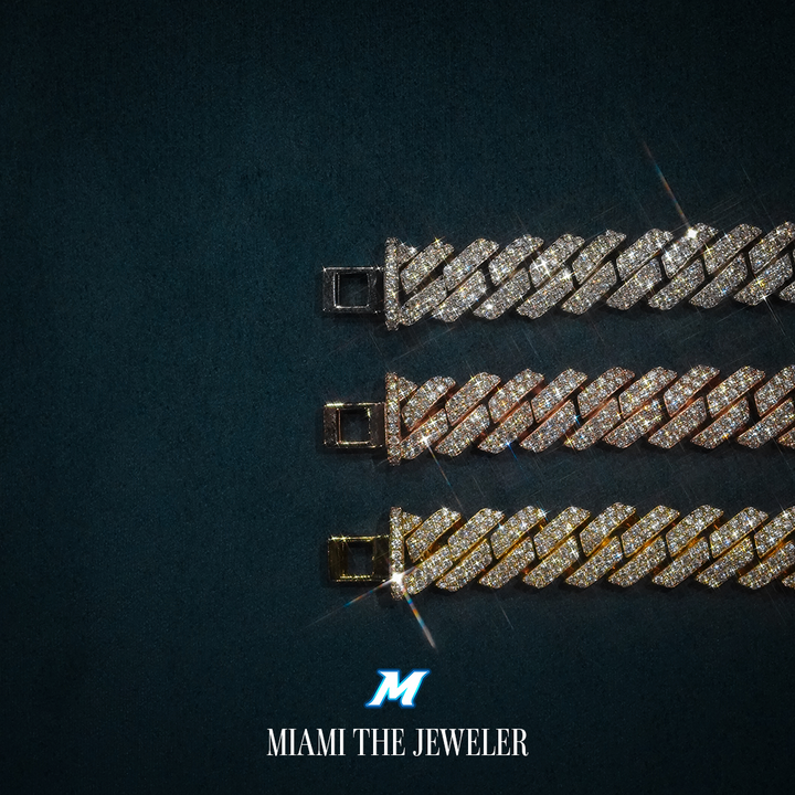 Moissanite Cuban Prong Bracelet [10mm] - Miami The Jeweler