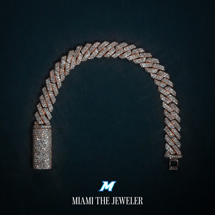 Moissanite Cuban Prong Bracelet [10mm] - Miami The Jeweler