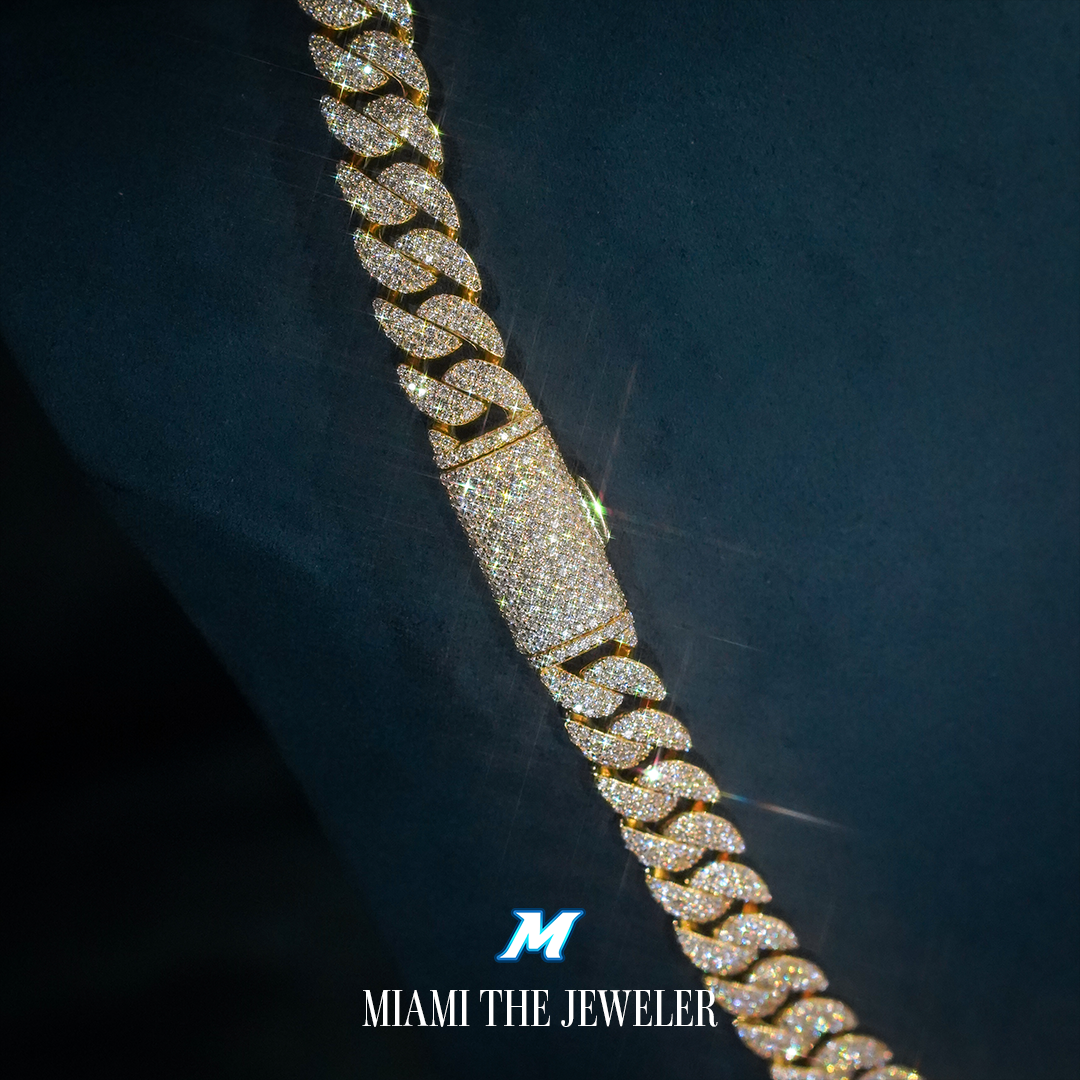 Moissanite Miami Cuban Chain [10mm] - Miami The Jeweler