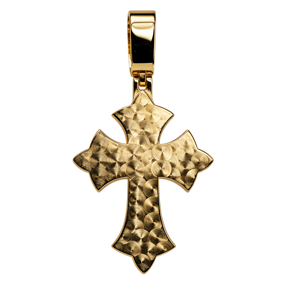 Moissanite Chrome Cross Pendant