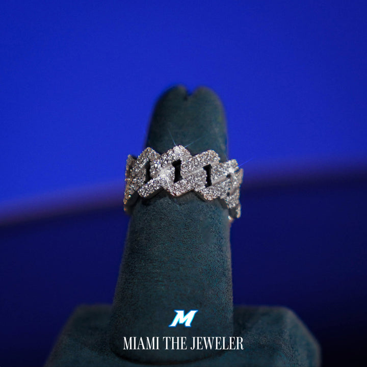 Moissanite Cuban Prong Ring