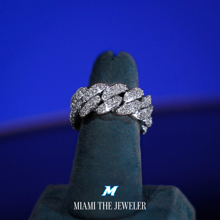 Moissanite Miami Cuban Ring