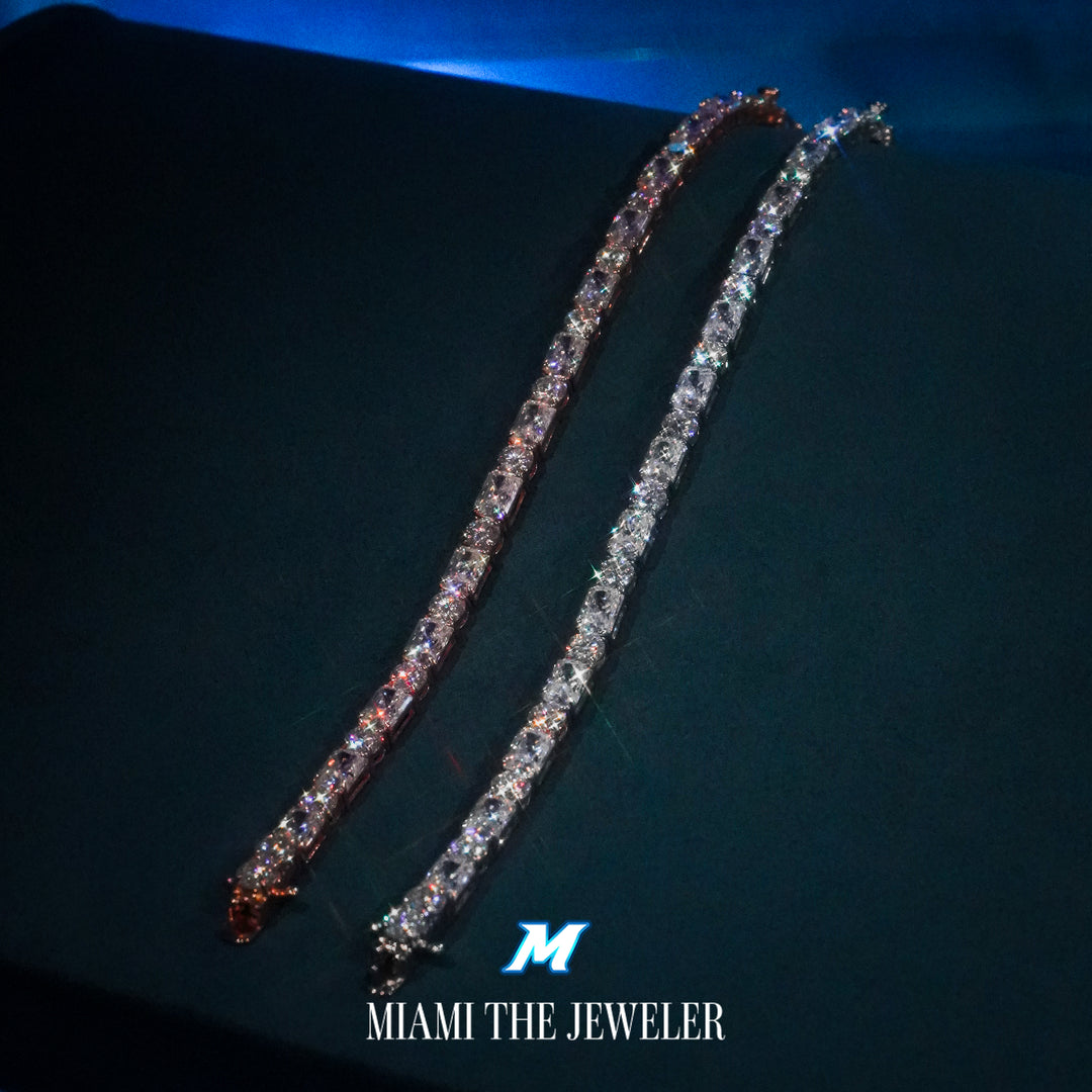 Moissanite Radiant x Oval Cut Tennis Bracelet [5mm]