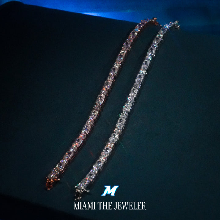 Moissanite Radiant x Oval Cut Tennis Bracelet [5mm]