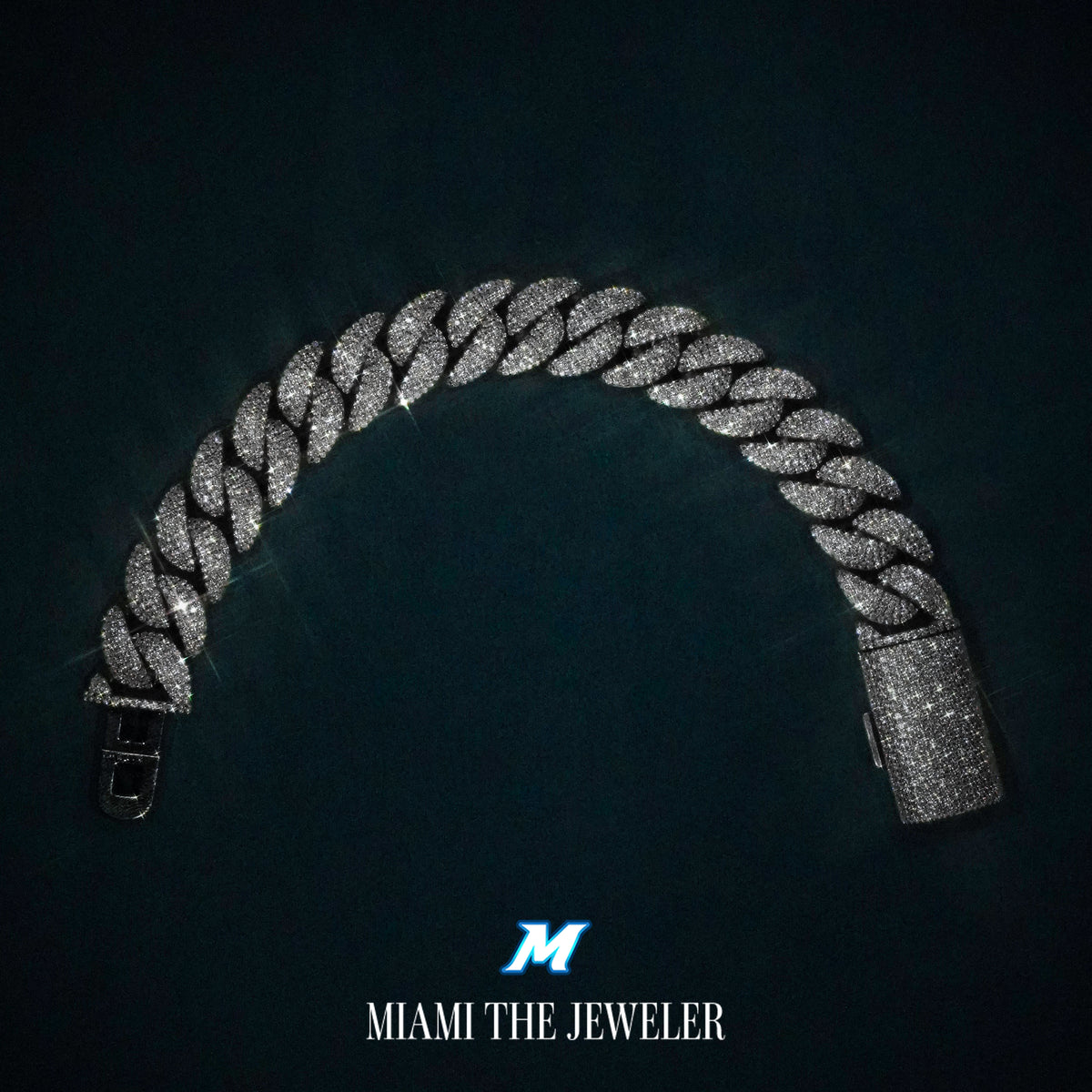 Moissanite Miami Cuban Bracelet [14mm] - Miami The Jeweler