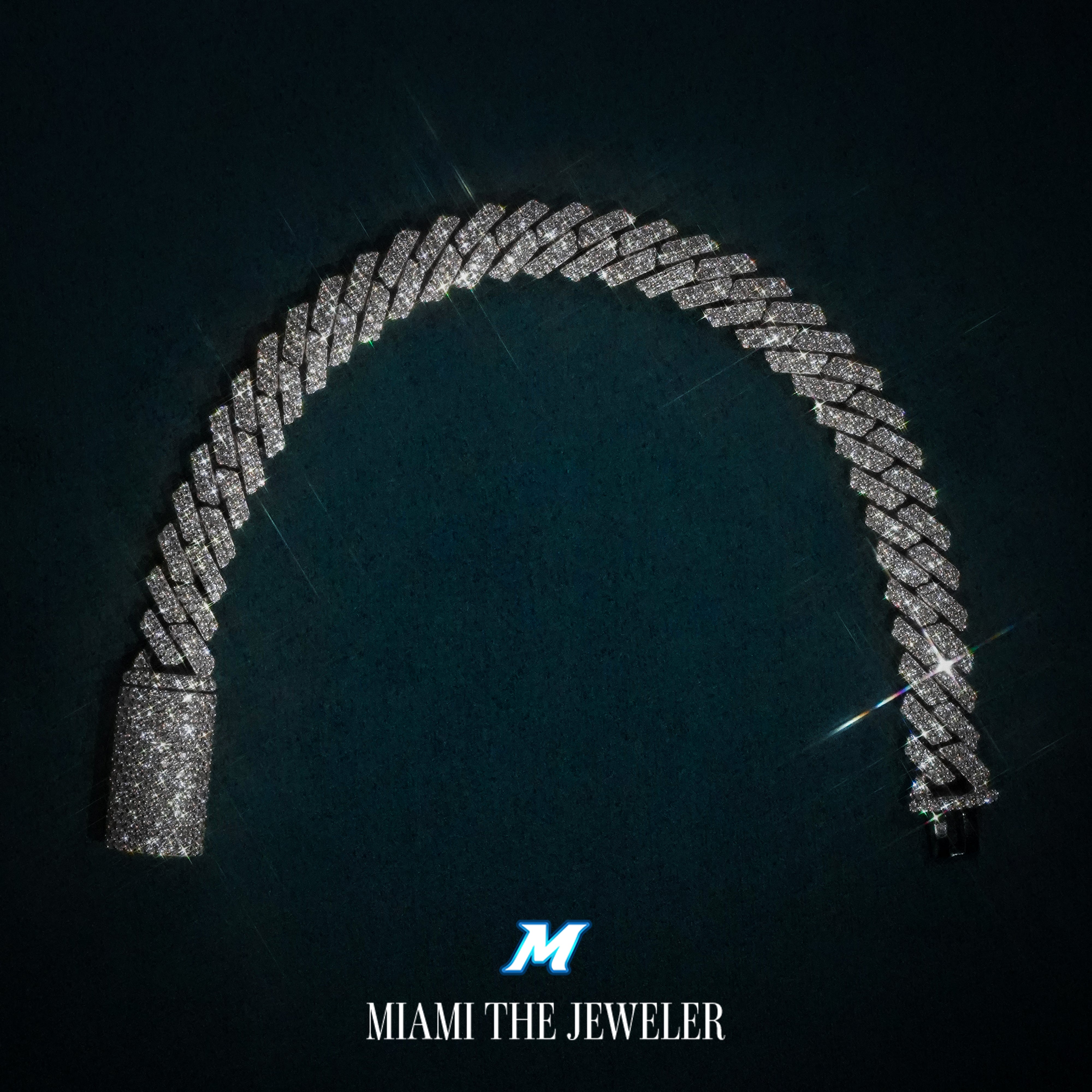 Moissanite Cuban Prong Bracelet [8mm] - Miami The Jeweler