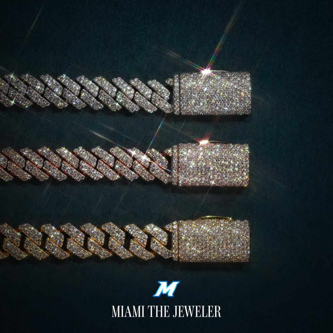 Moissanite Cuban Prong Bracelet [8mm]