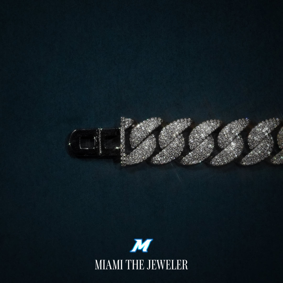 Moissanite Miami Cuban Bracelet [14mm] - Miami The Jeweler