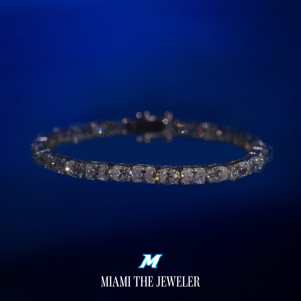 Moissanite Radiant x Oval Cut Tennis Bracelet [5mm] - Miami The Jeweler