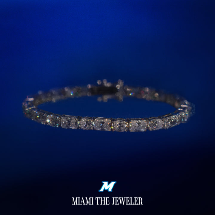 Moissanite Radiant x Oval Cut Tennis Bracelet [5mm]