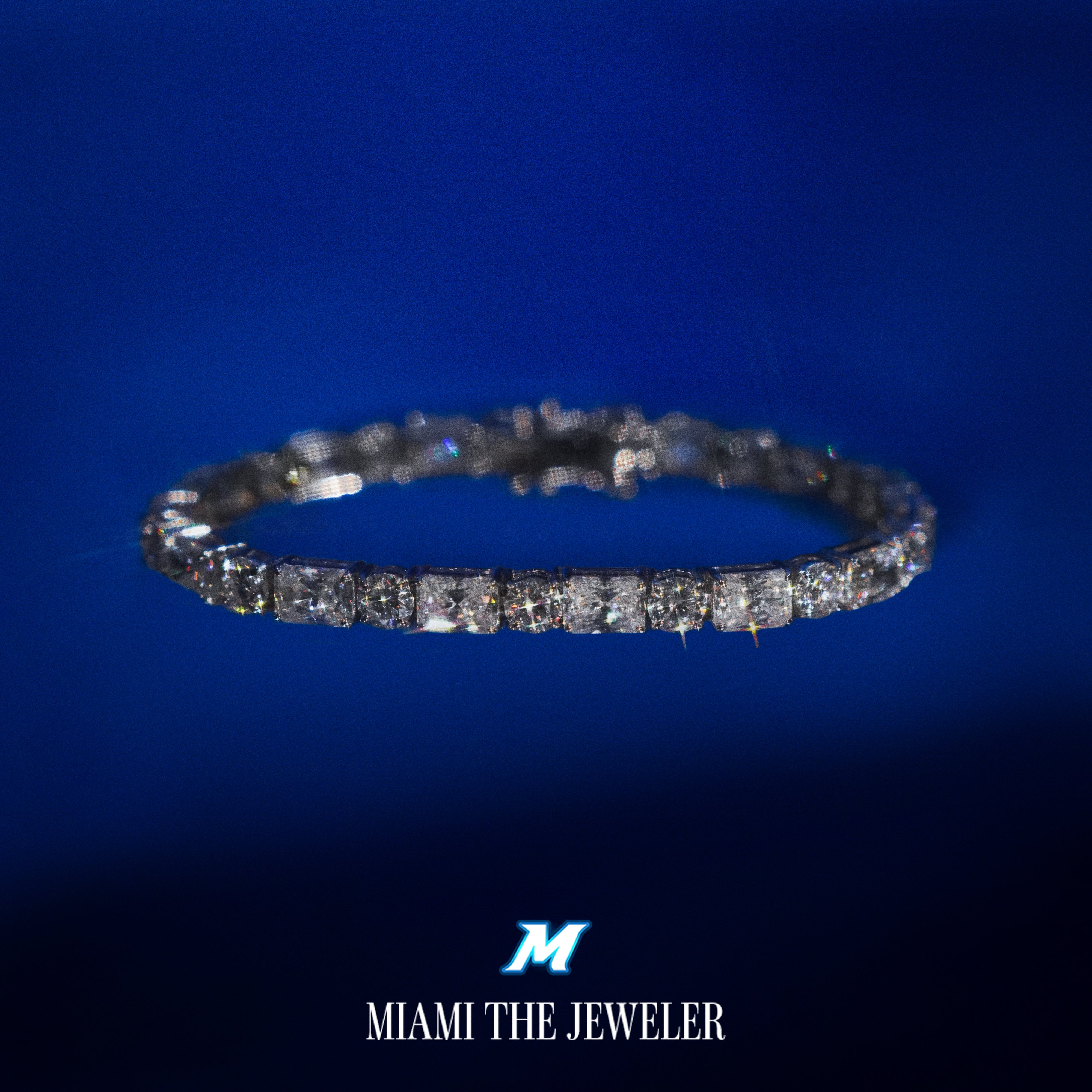Moissanite Radiant x Round Cut Tennis Bracelet [5mm] - Miami The Jeweler