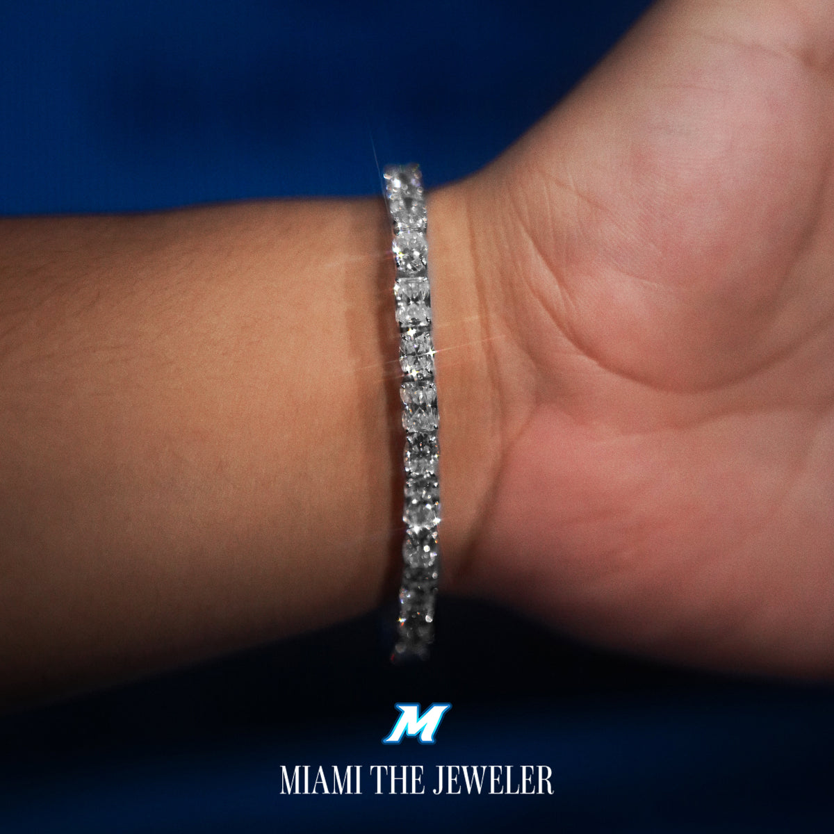 Moissanite Radiant x Oval Cut Tennis Bracelet [5mm] - Miami The Jeweler