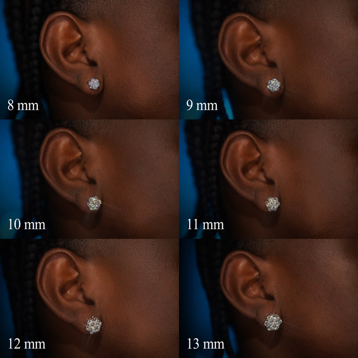 Moissanite Flower Studs