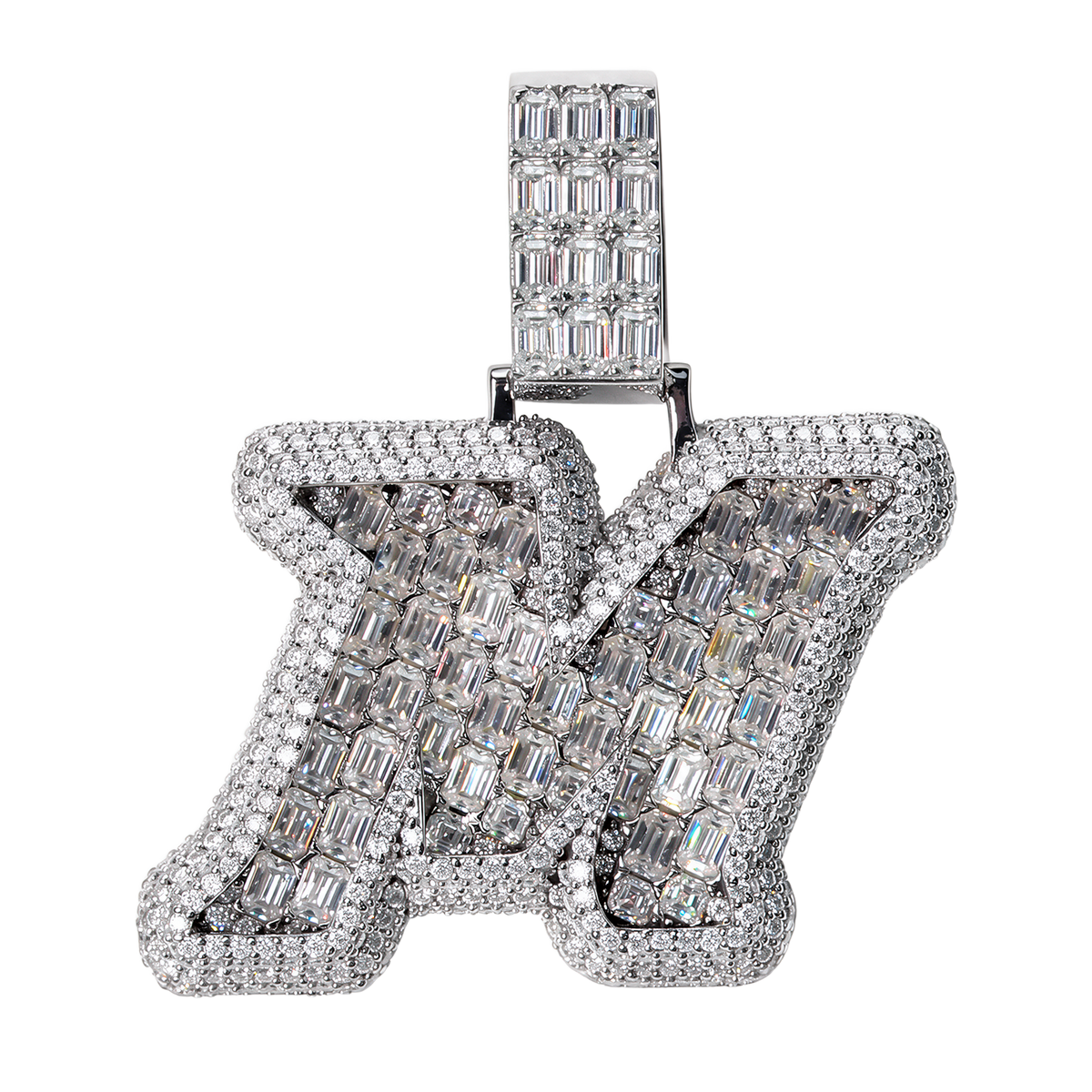 Moissanite Mini M Pendant