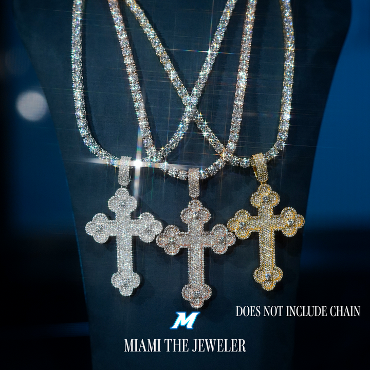 Moissanite Cross Pendant