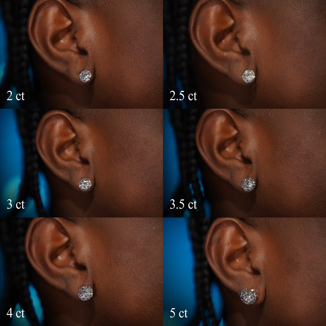 Moissanite Martini Studs