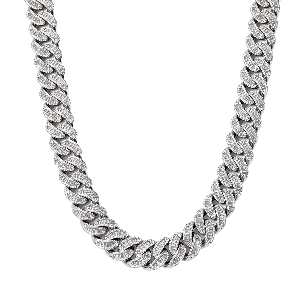 Moissanite Cuban Baguette Chain [18mm]