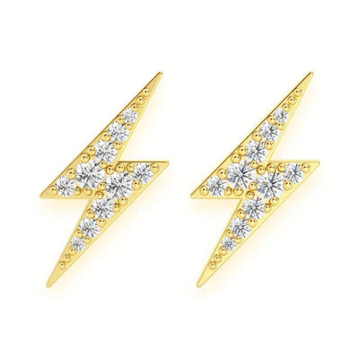 Lightning Bolt Stud Earrings - Miami The Jeweler