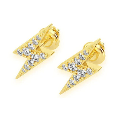 Lightning Bolt Stud Earrings - Miami The Jeweler