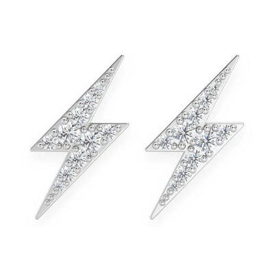 Lightning Bolt Stud Earrings - Miami The Jeweler