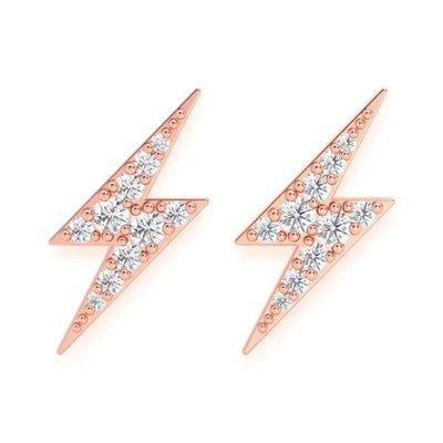 Lightning Bolt Stud Earrings - Miami The Jeweler