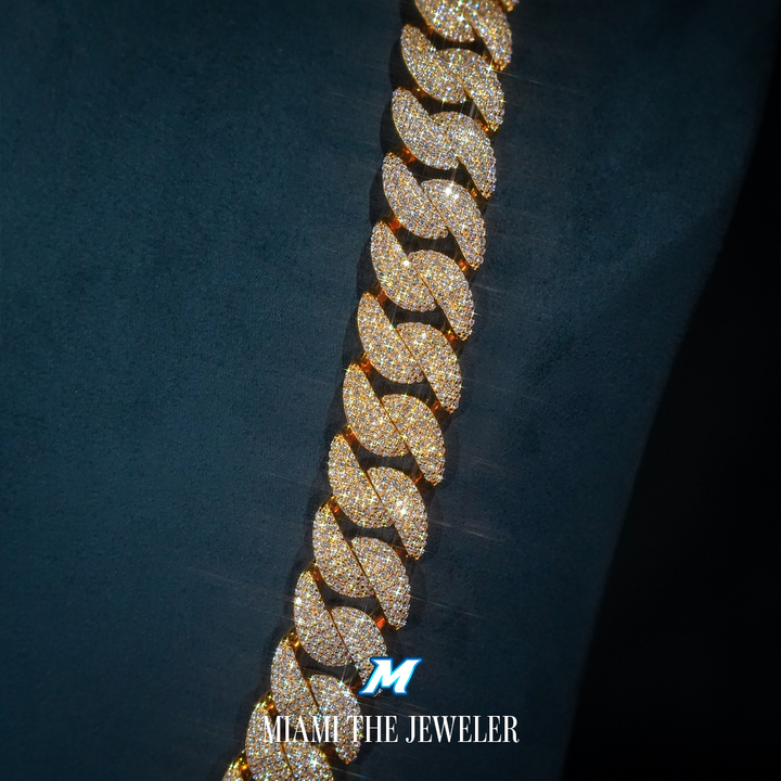 Moissanite Miami Cuban Chain [14mm] - Miami The Jeweler