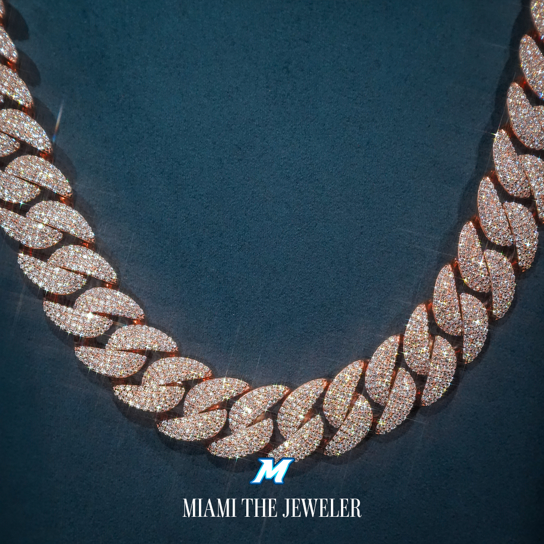 Moissanite Miami Cuban Chain [14mm] - Miami The Jeweler