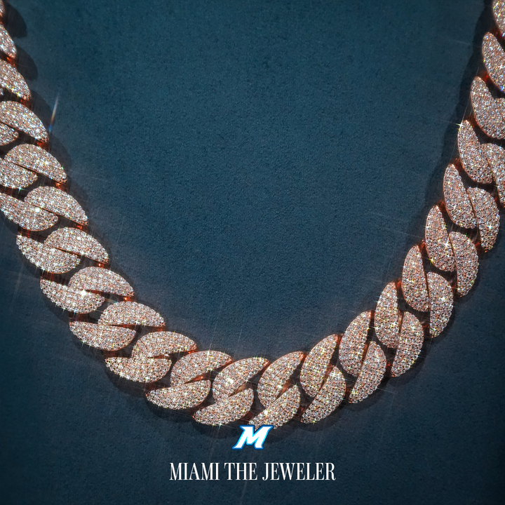 Moissanite Miami Cuban Chain [14mm] - Miami The Jeweler