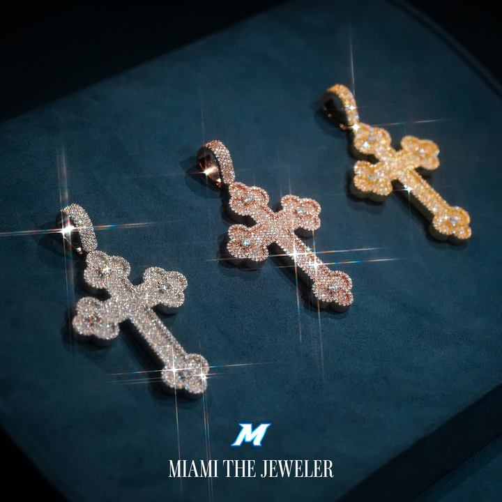 Moissanite Cross Pendant