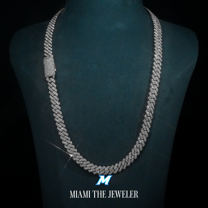 Moissanite Cuban Prong Chain [8mm]