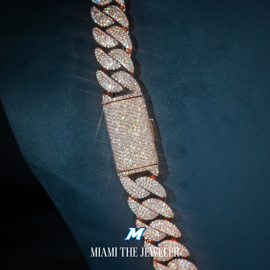 Moissanite Miami Cuban Chain [14mm] - Miami The Jeweler