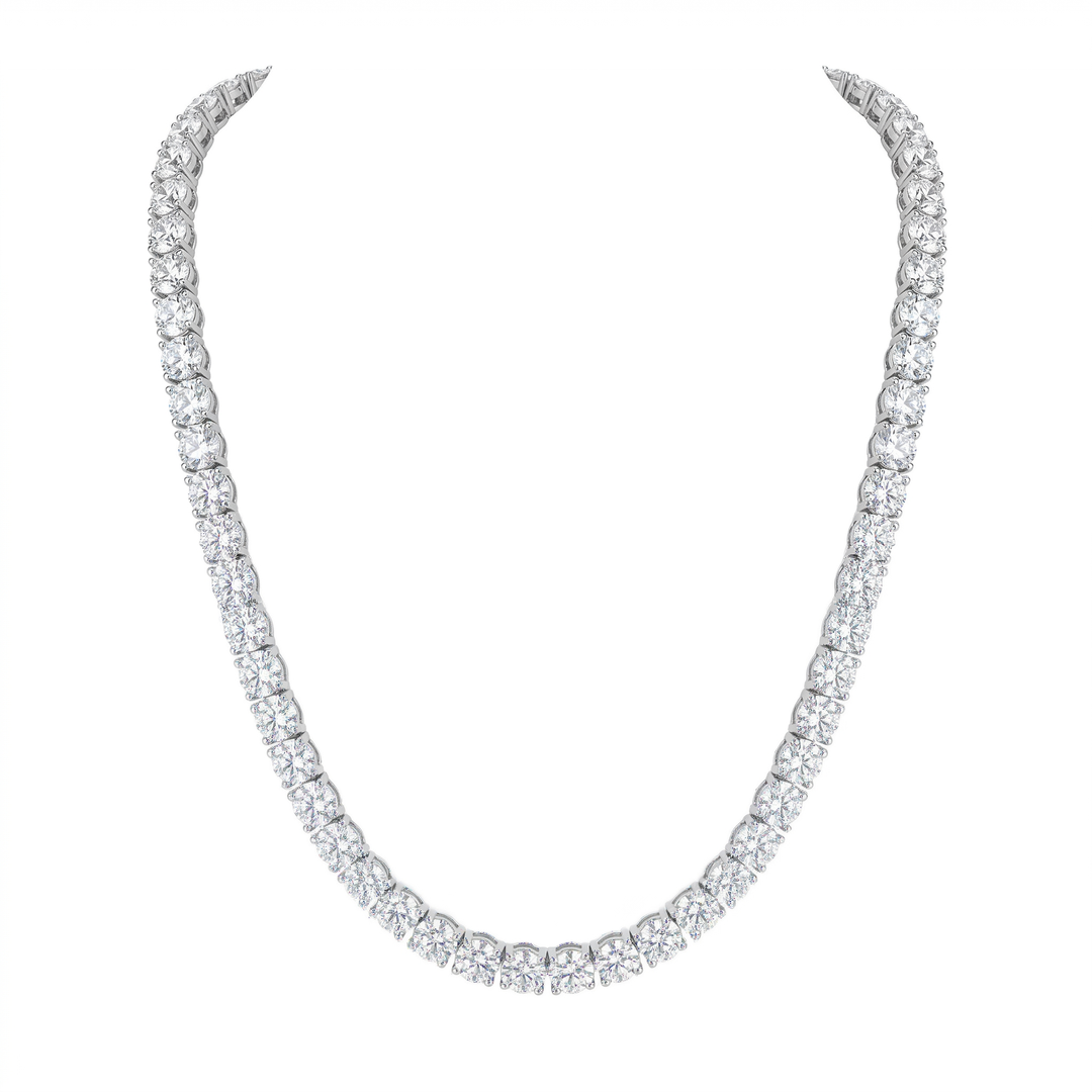 Moissanite Tennis Chain [6.5MM / 22in / White]