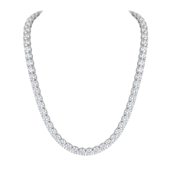 Moissanite Tennis Chain [6.5MM / 22in / White]