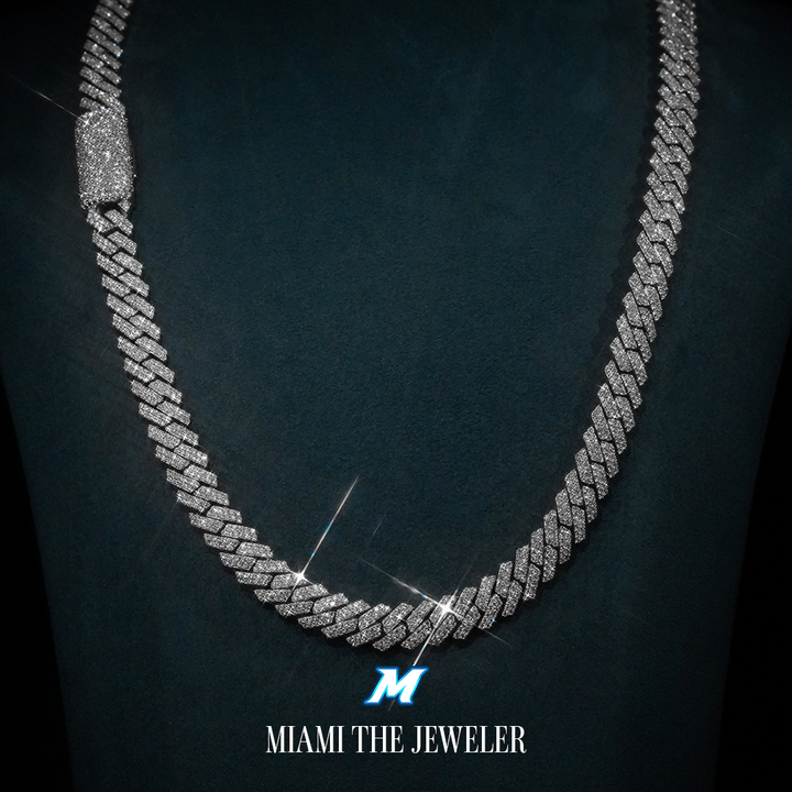 Moissanite Cuban Prong Chain [8mm]