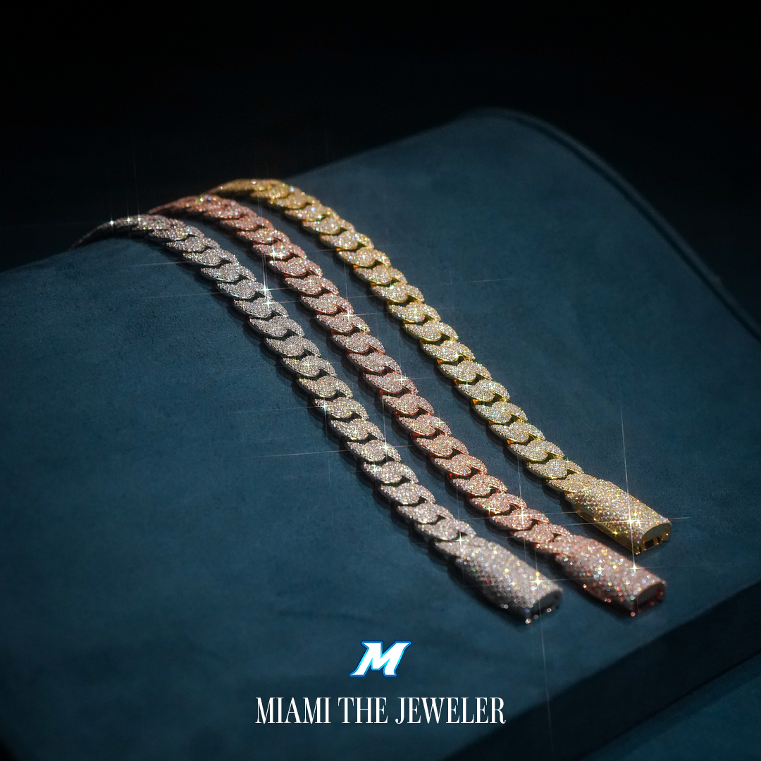 Moissanite Miami Cuban Chain [10mm] - Miami The Jeweler