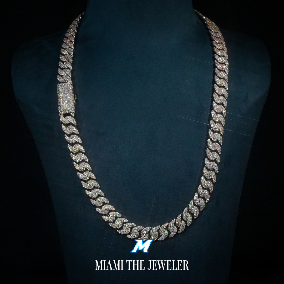 Moissanite Miami Cuban Chain [10mm] - Miami The Jeweler