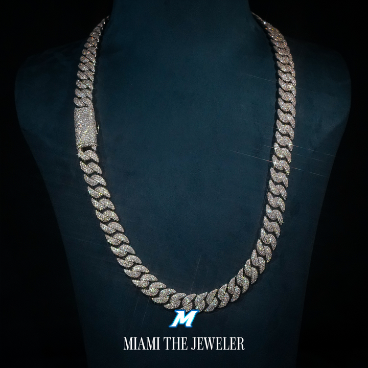 Moissanite Miami Cuban Chain [10mm] - Miami The Jeweler