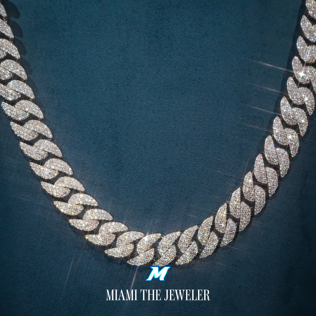 Moissanite Miami Cuban Chain [10mm] - Miami The Jeweler