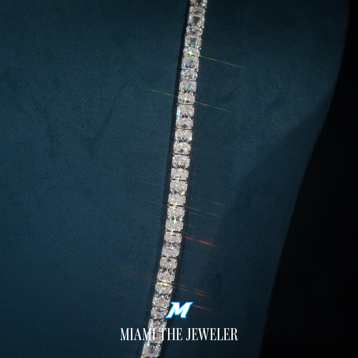Moissanite Radiant Cut Tennis Chain [5MM] - Miami The Jeweler
