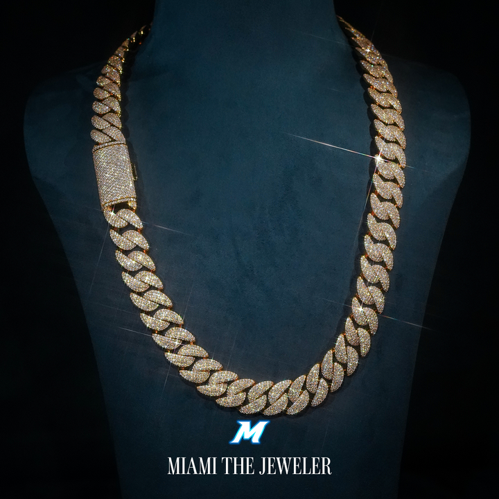 Moissanite Miami Cuban Chain [14mm] - Miami The Jeweler
